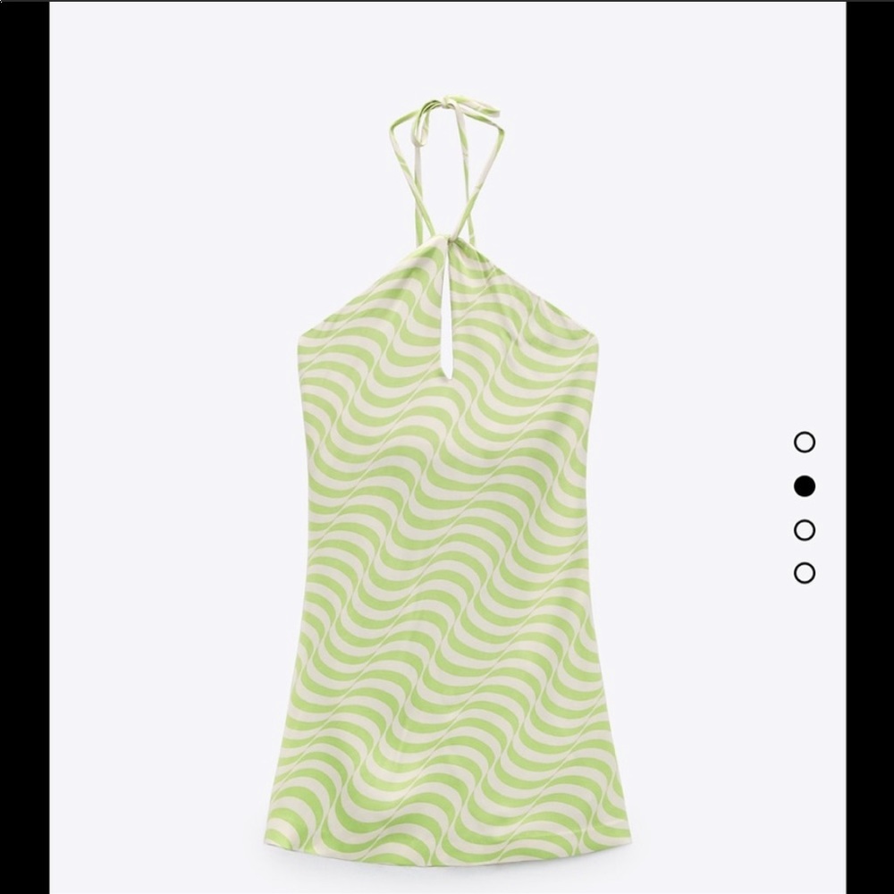 Zara green & white dress new with tags